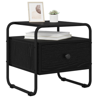 vidaXL Bedside Cabinet 2 pcs Black Oak 40 x 39.5 x 40 cm