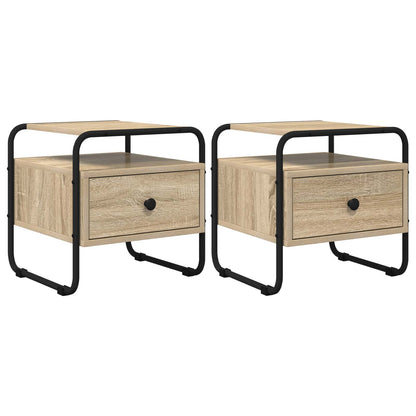 vidaXL Bedside Cabinet 2 pcs Sonoma Oak 40 x 39.5 x 40 cm
