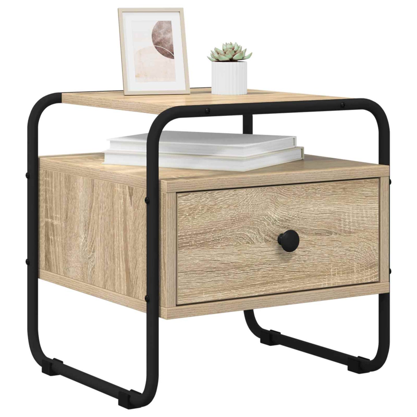 vidaXL Bedside Cabinet 2 pcs Sonoma Oak 40 x 39.5 x 40 cm