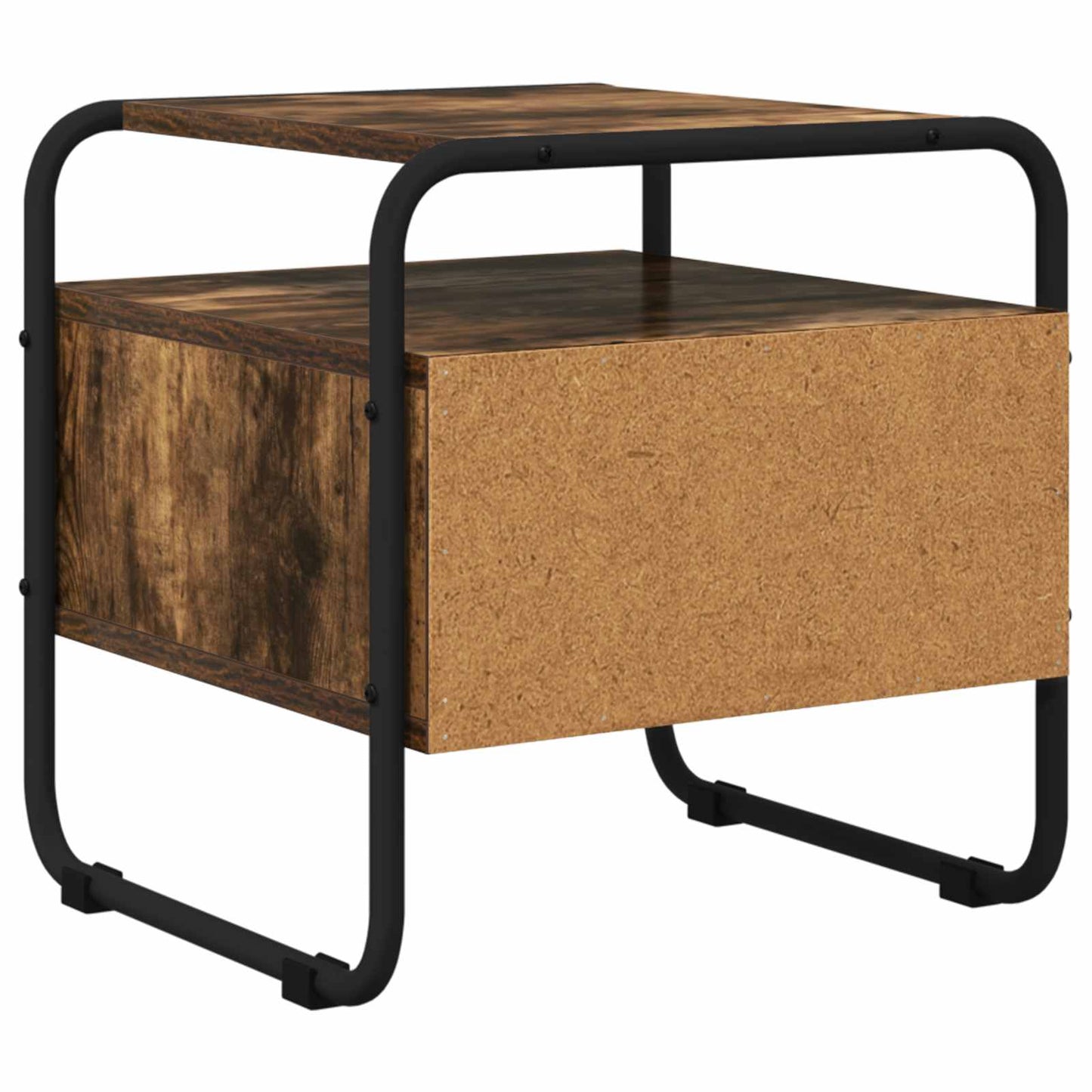 vidaXL Bedside Cabinet Smoked Oak 40 x 39.5 x 40 cm Engineered Wood