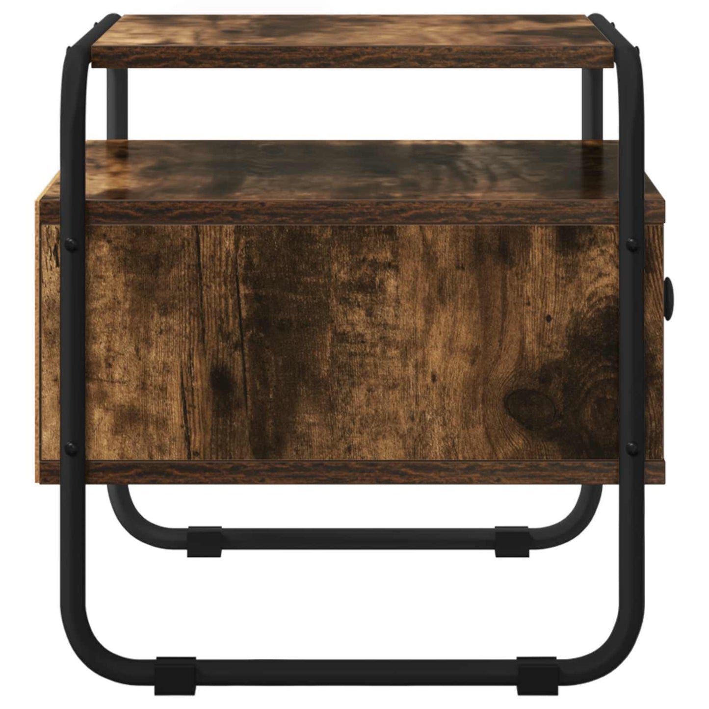 vidaXL Bedside Cabinet Smoked Oak 40 x 39.5 x 40 cm Engineered Wood