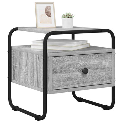 vidaXL Bedside Cabinet 2 pcs Grey Sonoma 40 x 39.5 x 40 cm