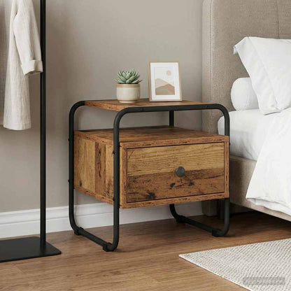 vidaXL Bedside Cabinet Old Wood 40 x 39.5 x 40 cm Engineered Wood
