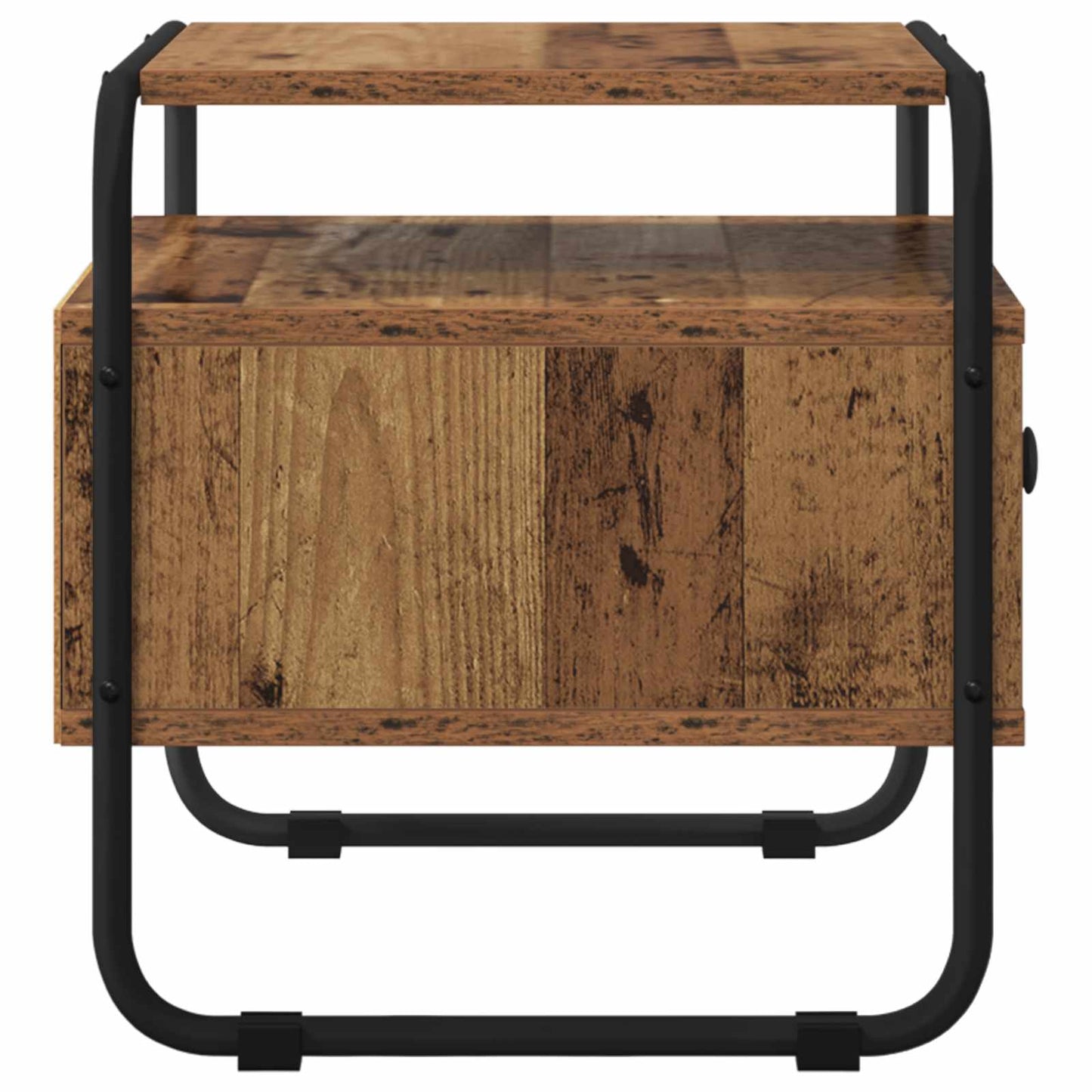 vidaXL Bedside Cabinet Old Wood 40 x 39.5 x 40 cm Engineered Wood
