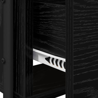 vidaXL Dressing Table Black Oak 100 x 36.5 x 136 cm Engineered Wood