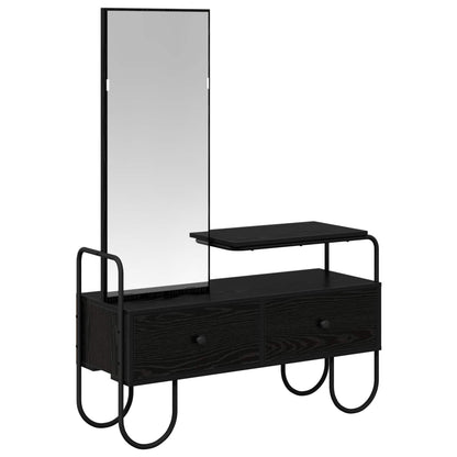 vidaXL Dressing Table Black Oak 100 x 36.5 x 136 cm Engineered Wood