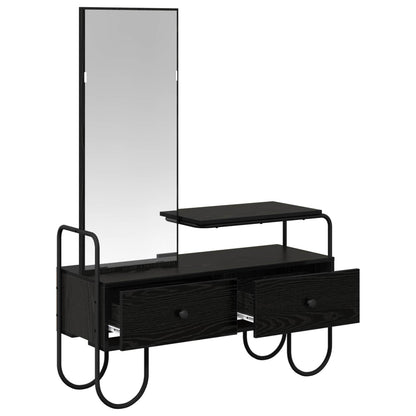 vidaXL Dressing Table Black Oak 100 x 36.5 x 136 cm Engineered Wood