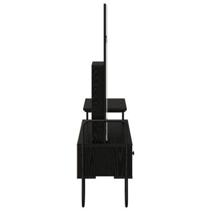 vidaXL Dressing Table Black Oak 100 x 36.5 x 136 cm Engineered Wood