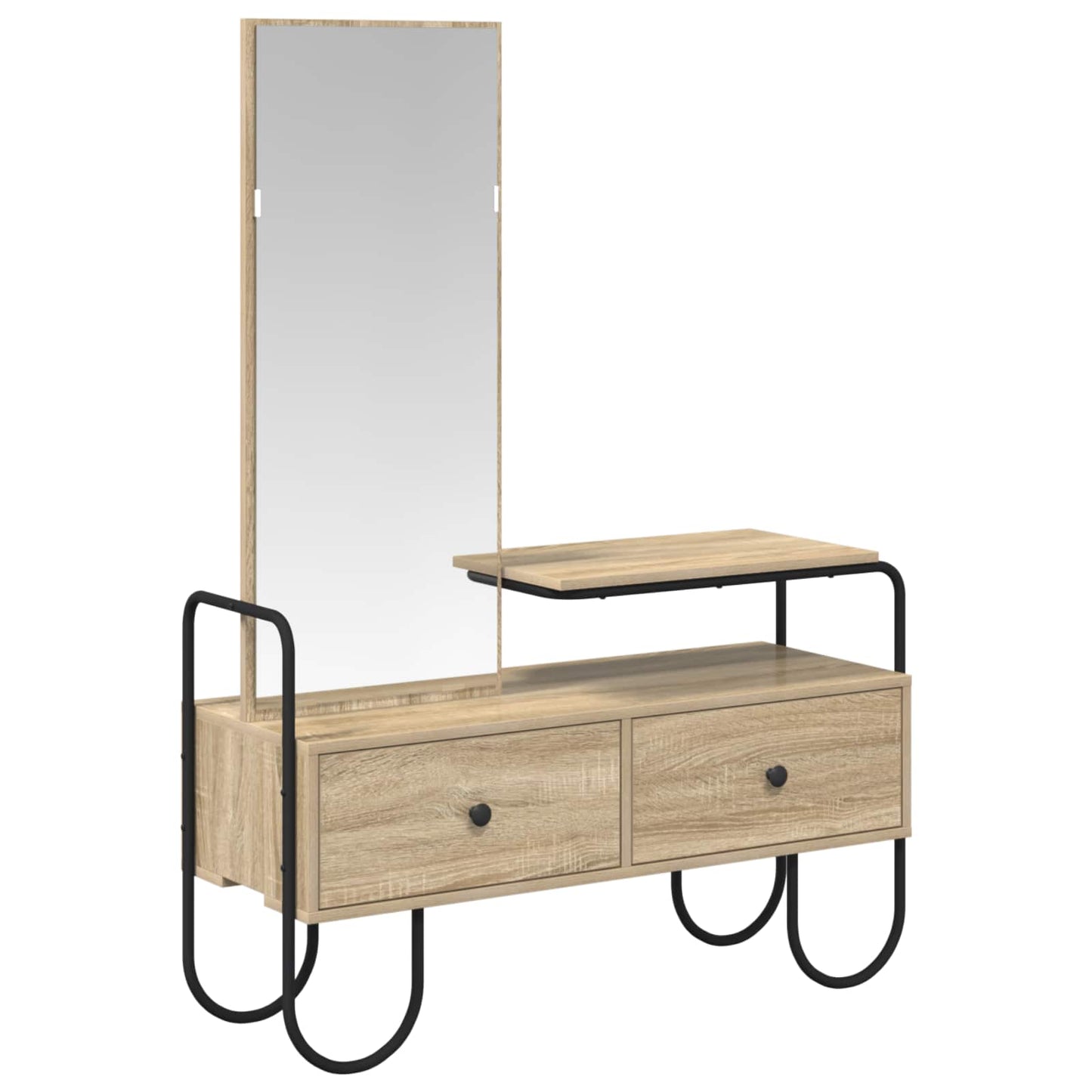 vidaXL Dressing Table Sonoma Oak 100 x 36.5 x 136 cm Engineered Wood