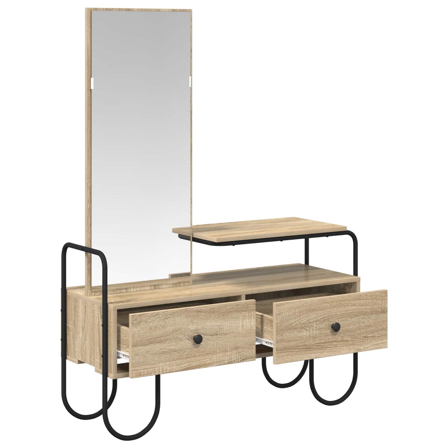 vidaXL Dressing Table Sonoma Oak 100 x 36.5 x 136 cm Engineered Wood