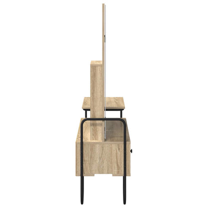 vidaXL Dressing Table Sonoma Oak 100 x 36.5 x 136 cm Engineered Wood