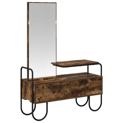 vidaXL Dressing Table Smoked Oak 100 x 36.5 x 136 cm Engineered Wood
