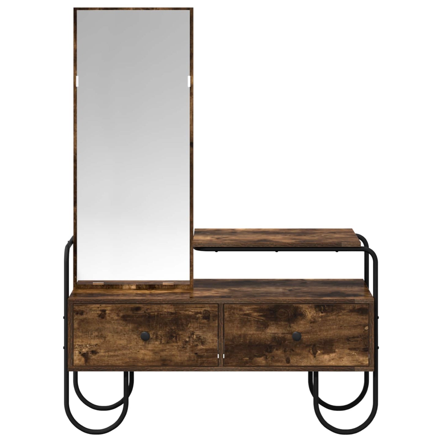 vidaXL Dressing Table Smoked Oak 100 x 36.5 x 136 cm Engineered Wood