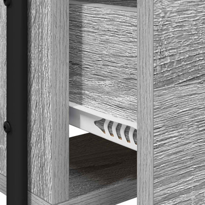 vidaXL Dressing Table Grey Sonoma 100 x 36.5 x 136 cm Engineered Wood