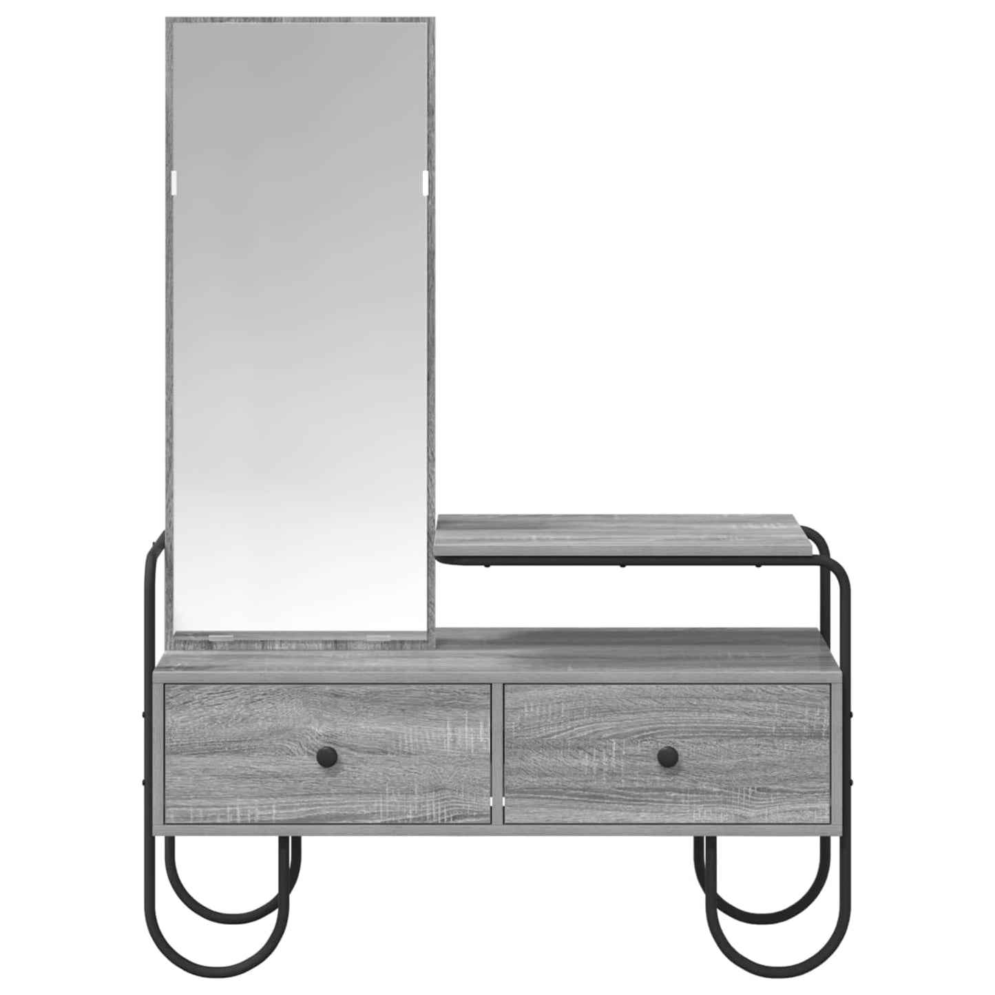 vidaXL Dressing Table Grey Sonoma 100 x 36.5 x 136 cm Engineered Wood