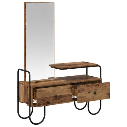 vidaXL Dressing Table Old Wood 100 x 36.5 x 136 cm Engineered Wood