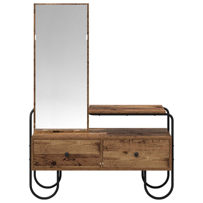 vidaXL Dressing Table Old Wood 100 x 36.5 x 136 cm Engineered Wood