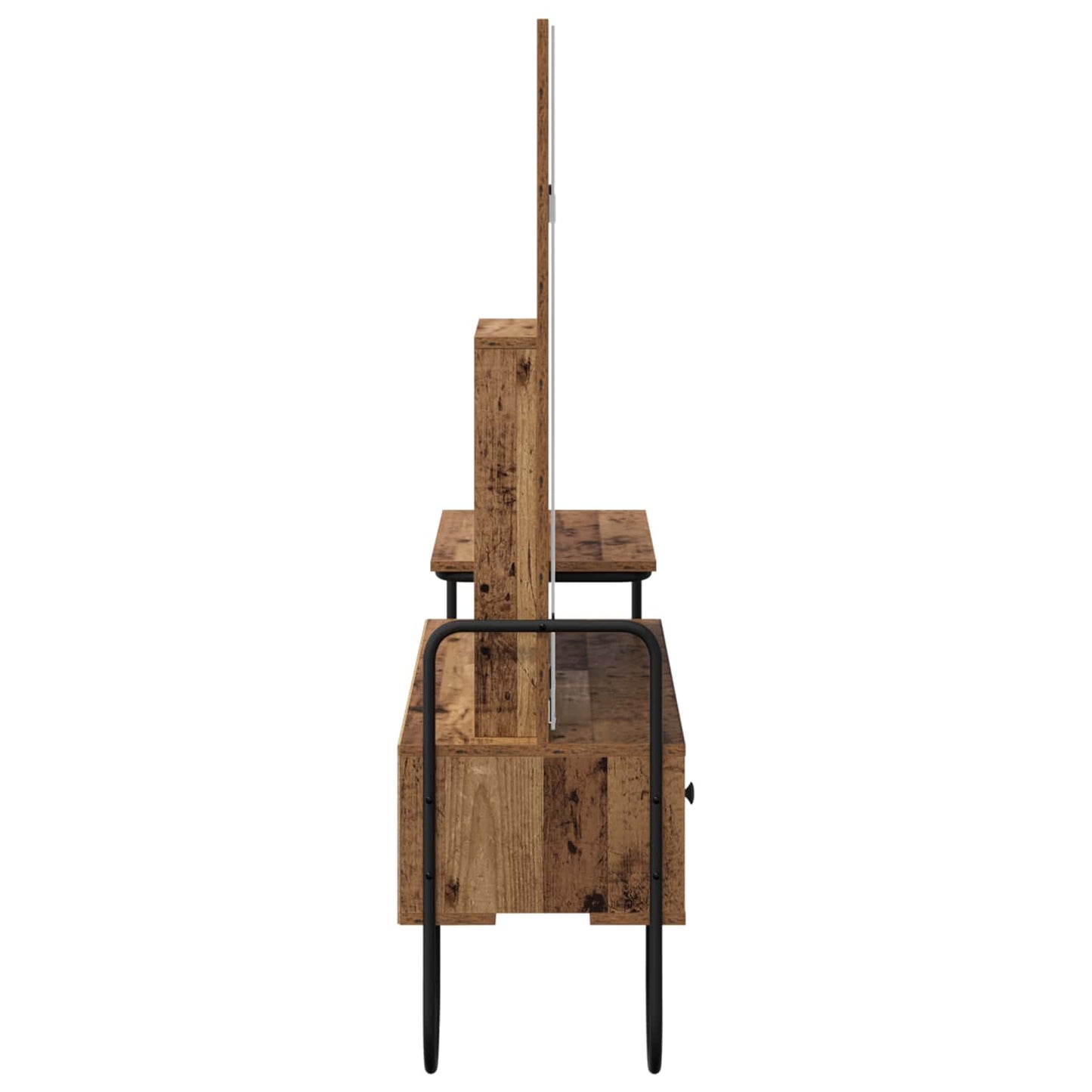 vidaXL Dressing Table Old Wood 100 x 36.5 x 136 cm Engineered Wood