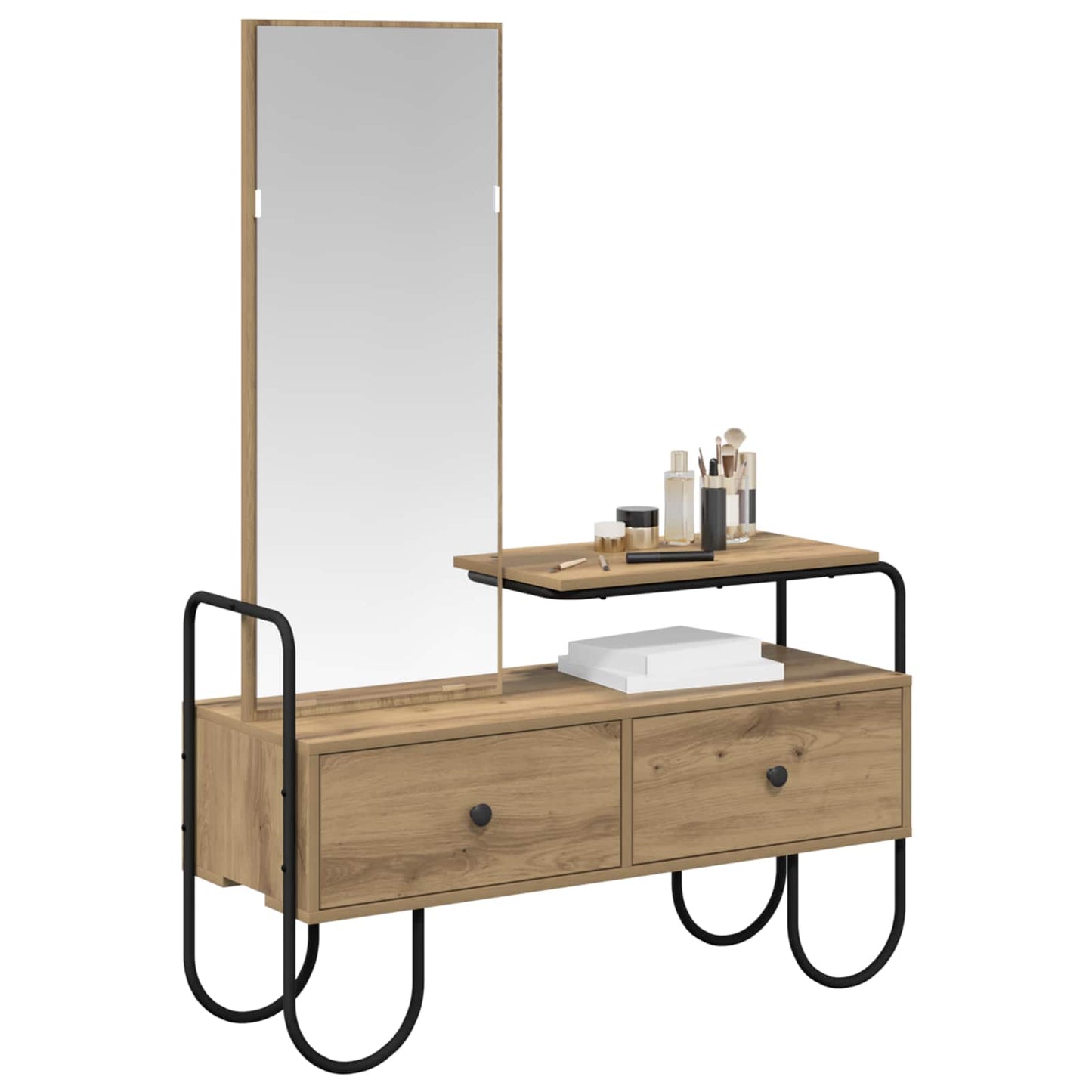 vidaXL Dressing Table Artisan Oak 100 x 36.5 x 136 cm Engineered Wood