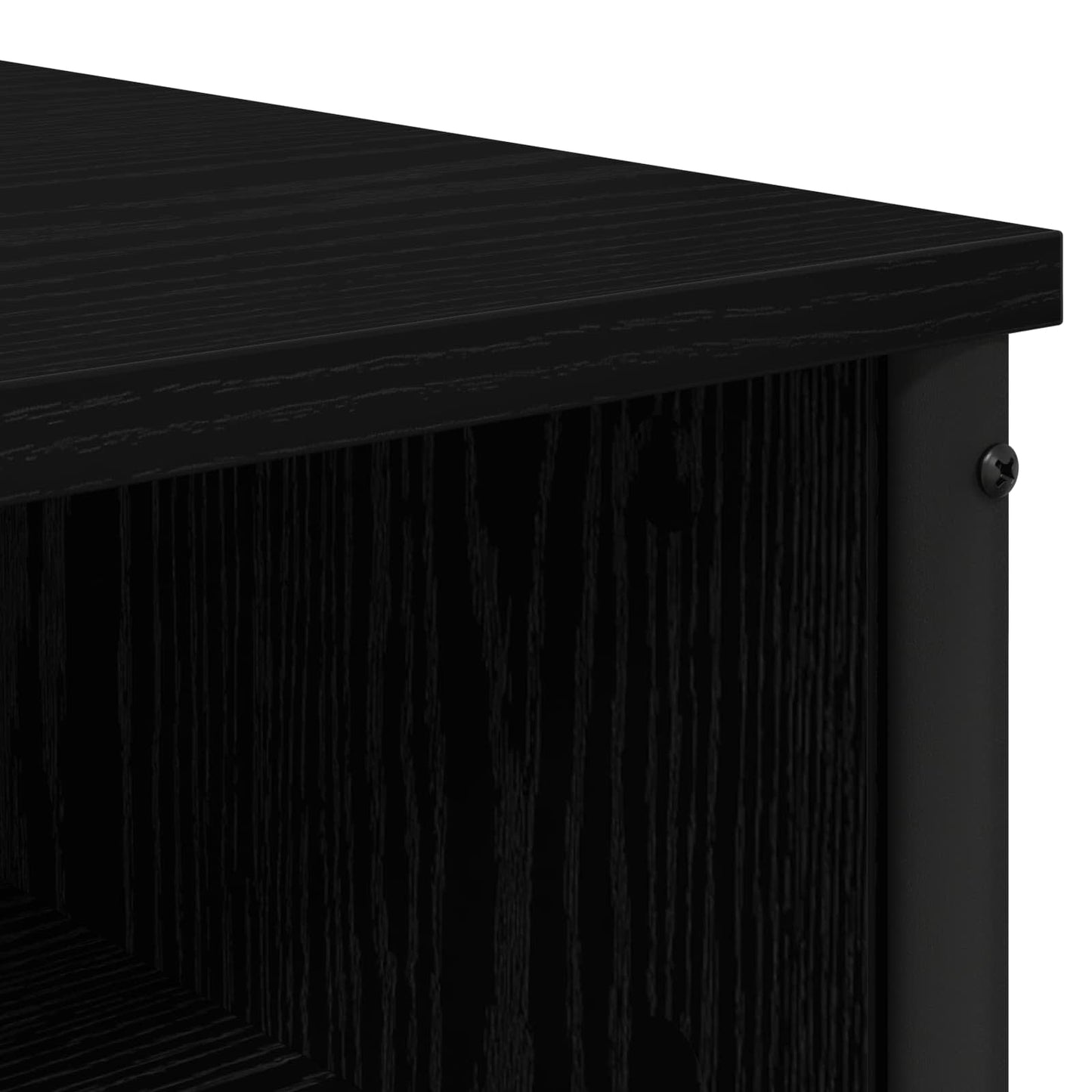 vidaXL Dressing Table Black Oak 81 x 40 x 131 cm Engineered Wood