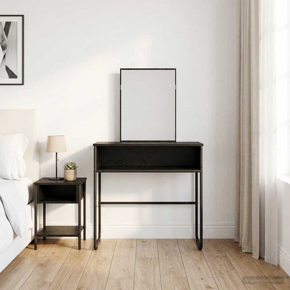 vidaXL Dressing Table Black Oak 81 x 40 x 131 cm Engineered Wood