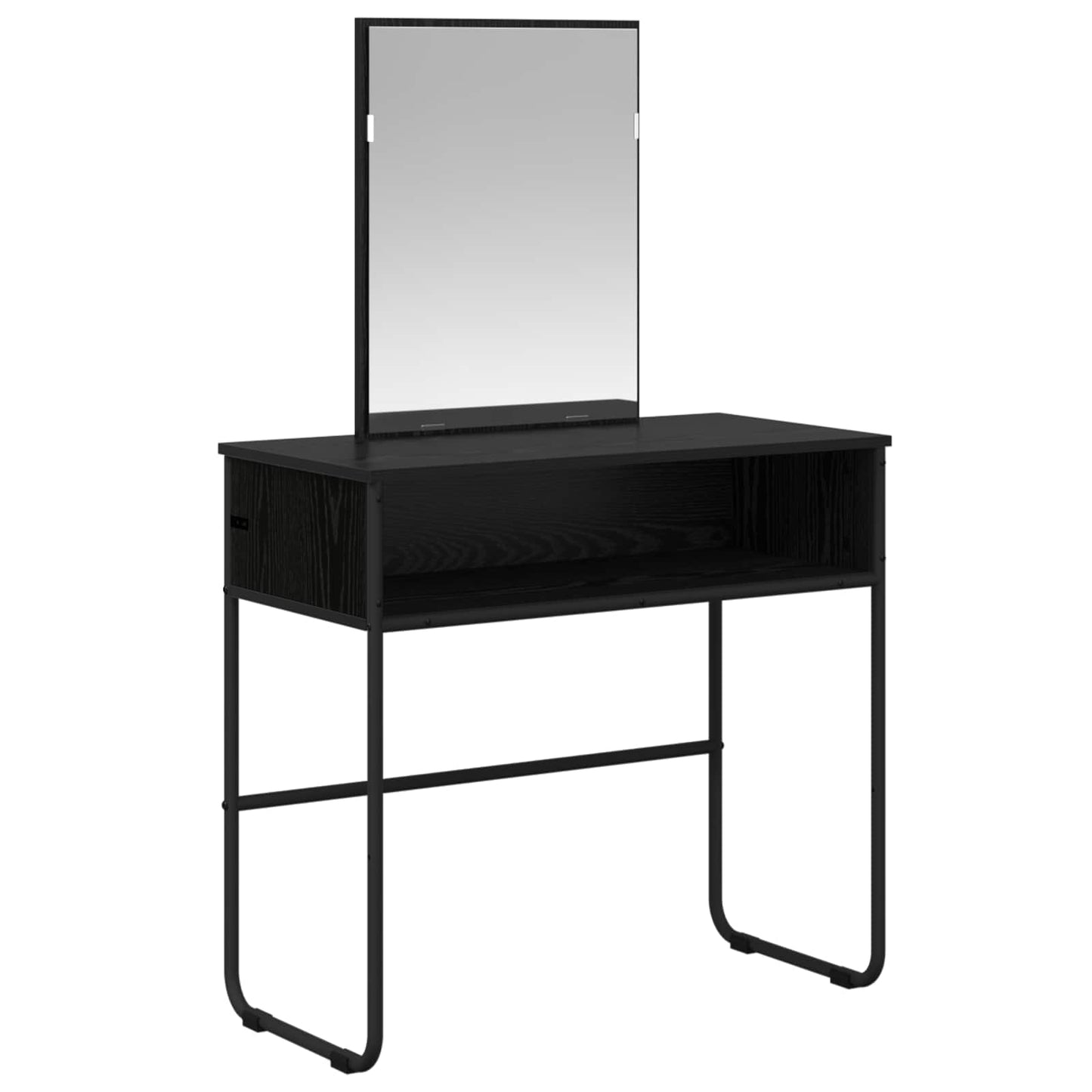 vidaXL Dressing Table Black Oak 81 x 40 x 131 cm Engineered Wood