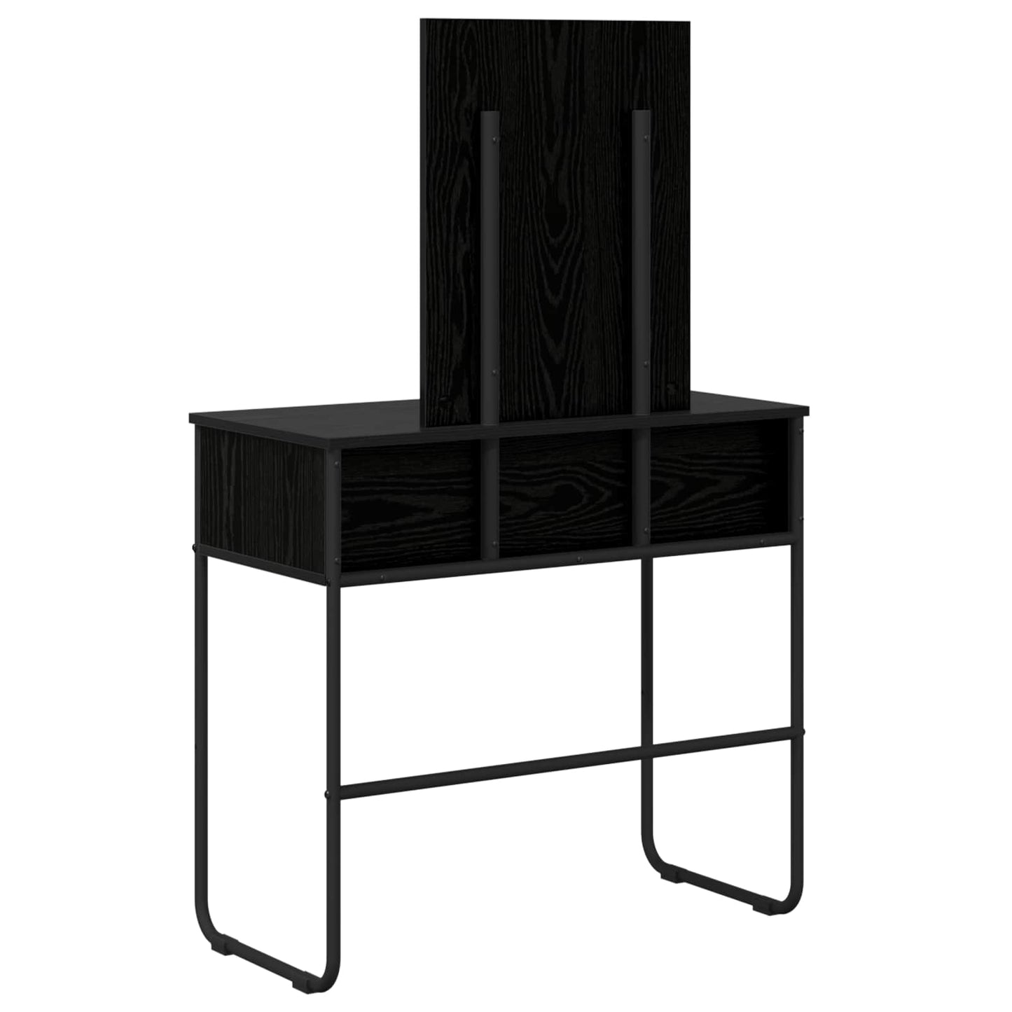 vidaXL Dressing Table Black Oak 81 x 40 x 131 cm Engineered Wood