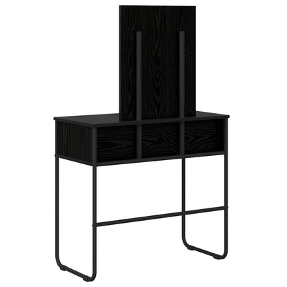 vidaXL Dressing Table Black Oak 81 x 40 x 131 cm Engineered Wood