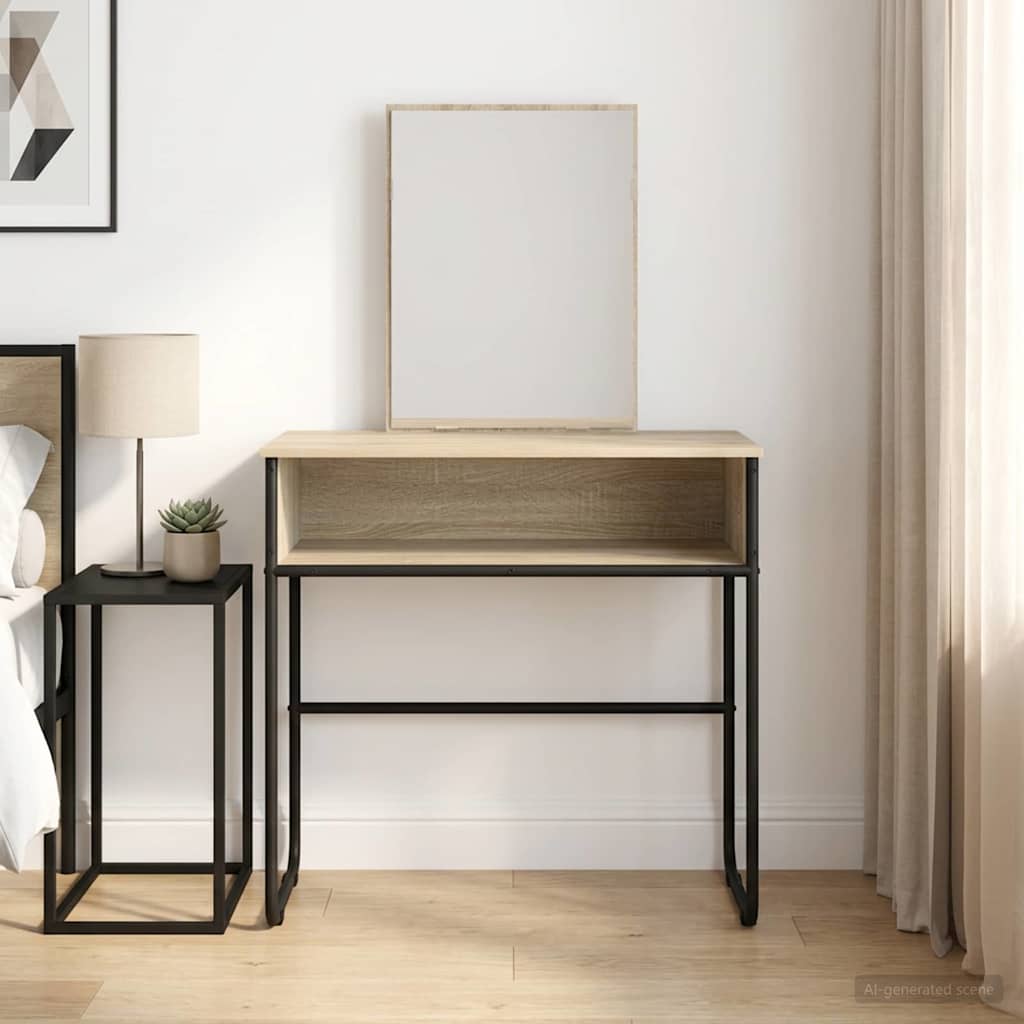 vidaXL Dressing Table Sonoma Oak 81 x 40 x 131 cm Engineered Wood