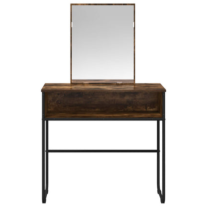 vidaXL Dressing Table Smoked Oak 81 x 40 x 131 cm Engineered Wood