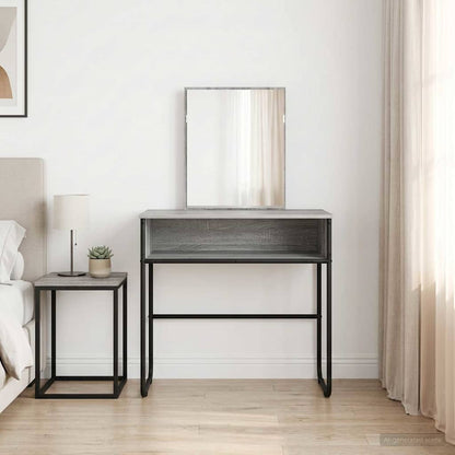 vidaXL Dressing Table Grey Sonoma 81 x 40 x 131 cm Engineered Wood
