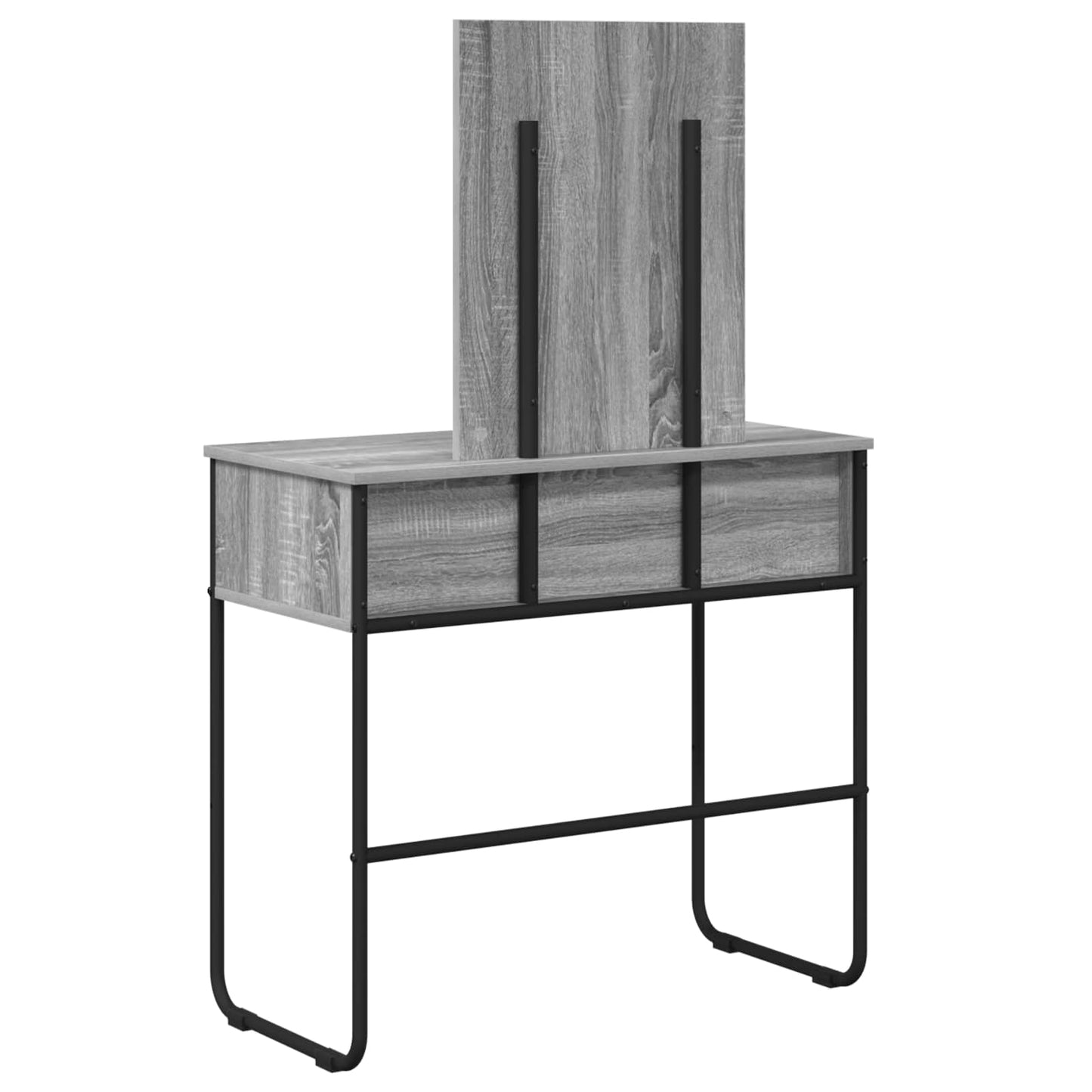vidaXL Dressing Table Grey Sonoma 81 x 40 x 131 cm Engineered Wood
