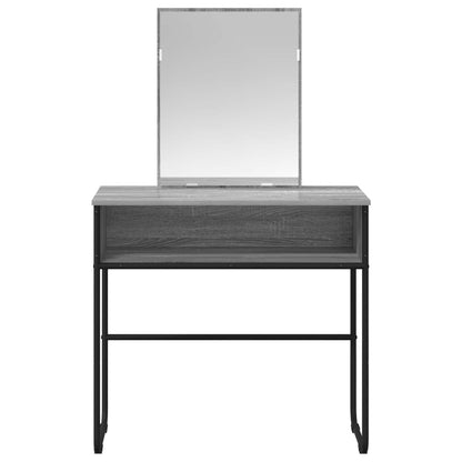 vidaXL Dressing Table Grey Sonoma 81 x 40 x 131 cm Engineered Wood