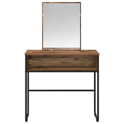 vidaXL Dressing Table Old Wood 81 x 40 x 131 cm Engineered Wood