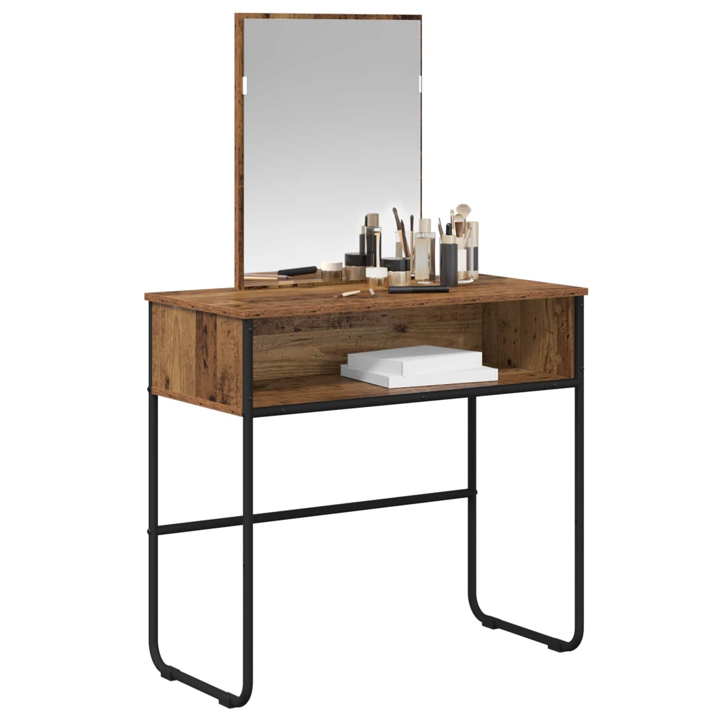 vidaXL Dressing Table Old Wood 81 x 40 x 131 cm Engineered Wood