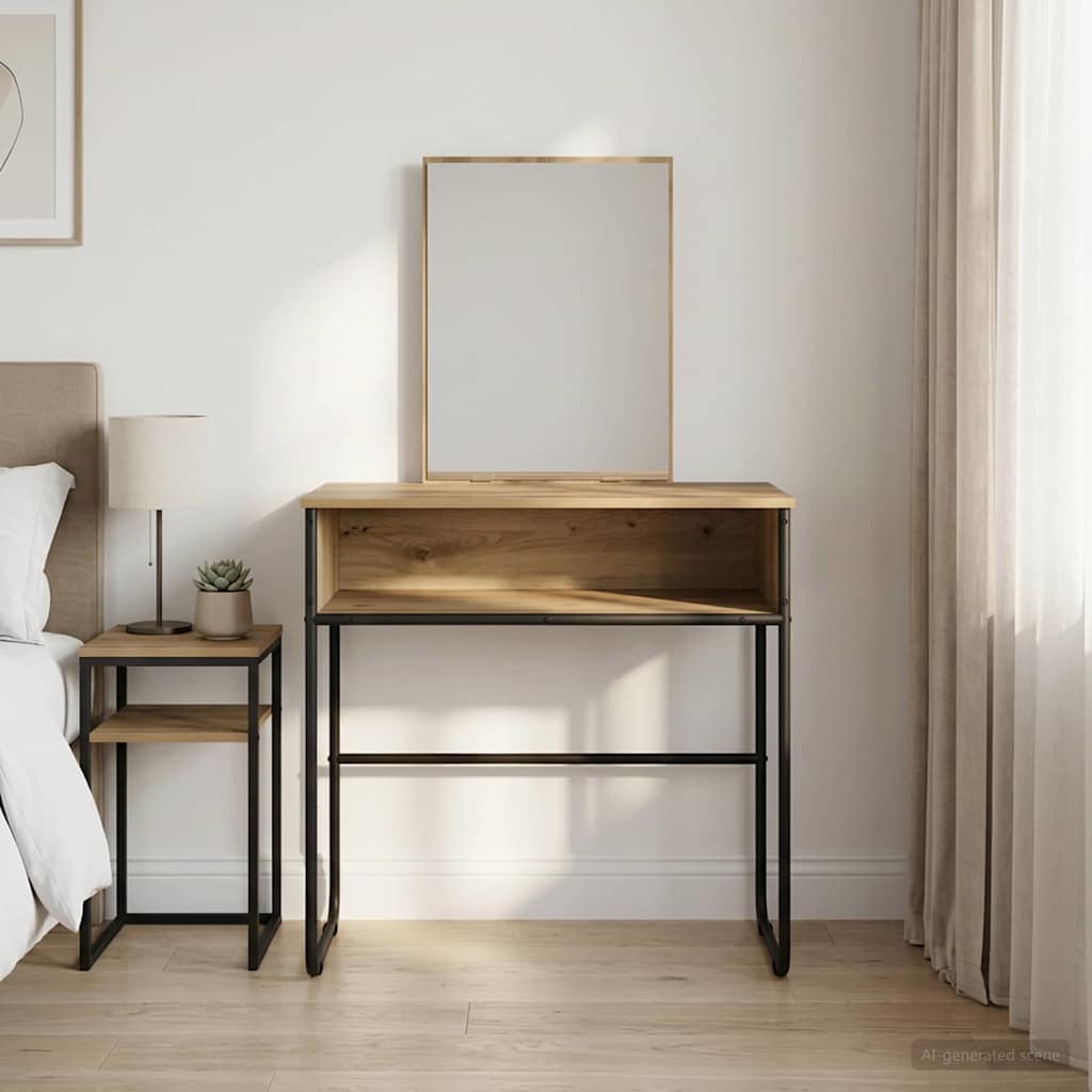 vidaXL Dressing Table Artisan Oak 81 x 40 x 131 cm Engineered Wood