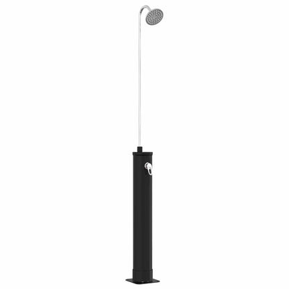 vidaXL Solar Shower with Shower Head PVC, ABS, Zinc Alloy Black