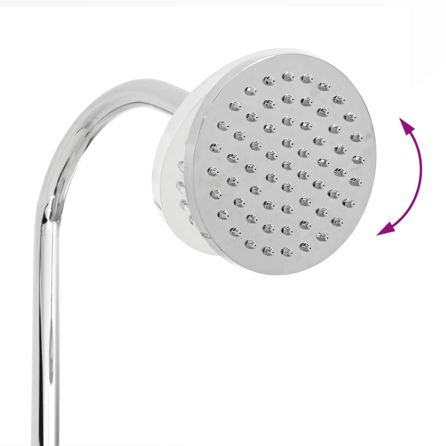 vidaXL Solar Shower with Shower Head PVC, ABS, Zinc Alloy Black