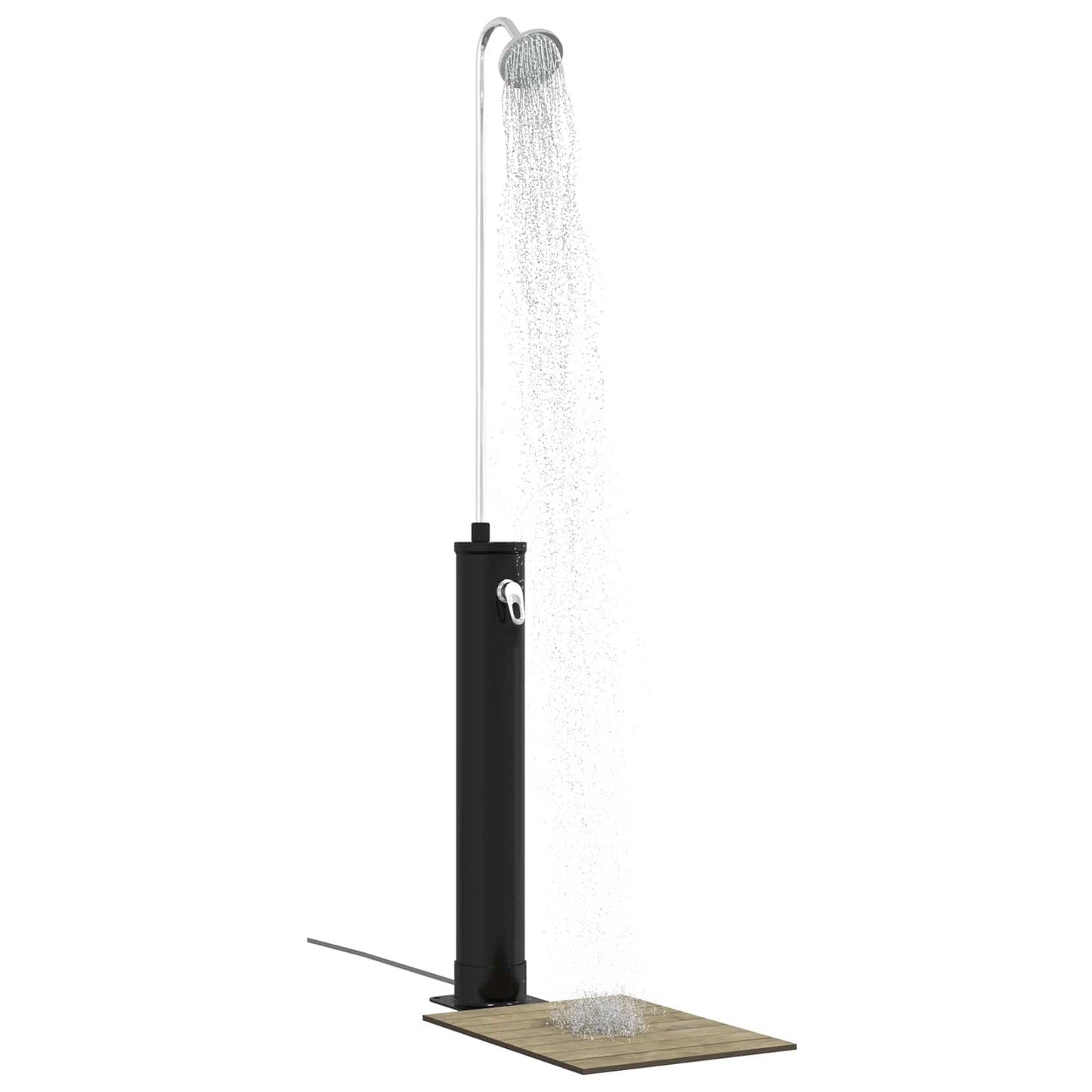 vidaXL Solar Shower with Shower Head PVC, ABS, Zinc Alloy Black