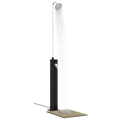 vidaXL Solar Shower with Shower Head PVC, ABS, Zinc Alloy Black