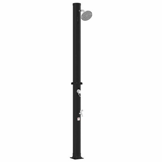 vidaXL Solar Shower with Shower Head and Faucet 20 L Black