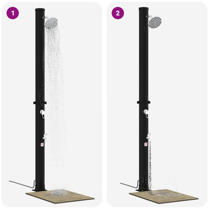 vidaXL Solar Shower with Shower Head and Faucet PVC, ABS, Zinc Alloy