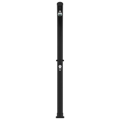vidaXL Solar Shower with Shower Head PVC, ABS, Zinc Alloy Black
