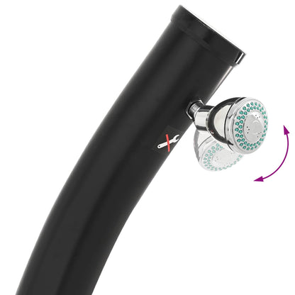 vidaXL Solar Shower with Shower Head PVC, ABS, Zinc Alloy Black