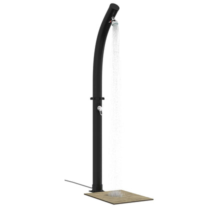 vidaXL Solar Shower with Shower Head PVC, ABS, Zinc Alloy Black