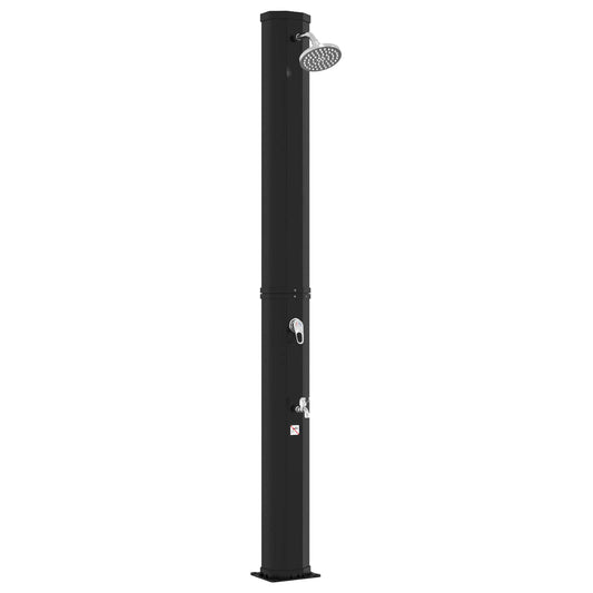 vidaXL Solar Shower with Shower Head and Faucet 40 L Black