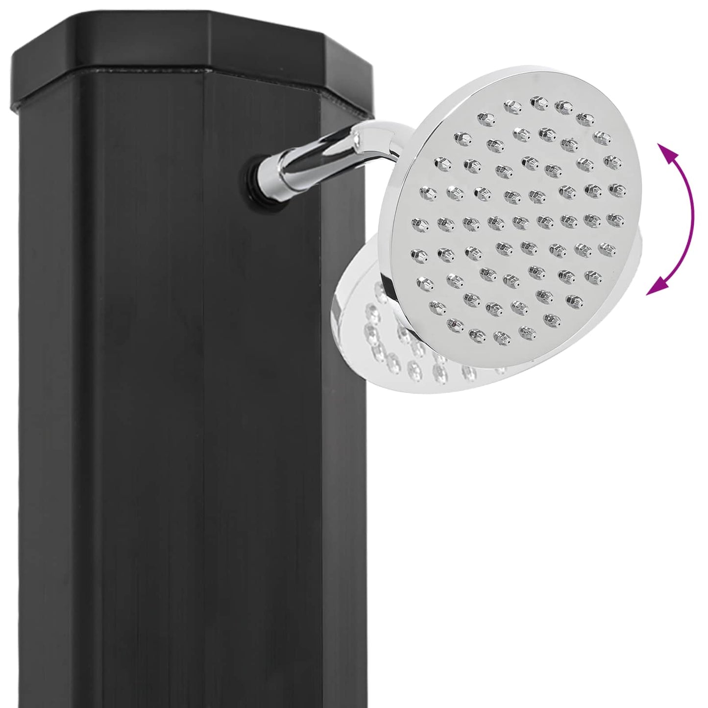 vidaXL Solar Shower with Shower Head and Faucet PVC, ABS, Zinc Alloy