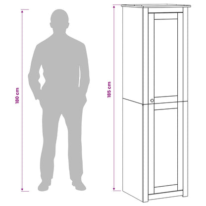 vidaXL Wardrobe PANAMA Honey 51 x 50 x 185 cm Solid Pine Wood