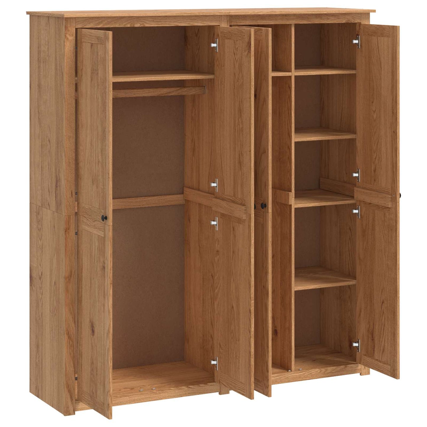 vidaXL Wardrobe PANAMA Honey 169 x 50 x 185 cm Solid Pine Wood