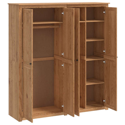 vidaXL Wardrobe PANAMA Honey 169 x 50 x 185 cm Solid Pine Wood